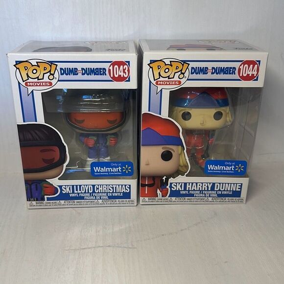 Funko POP! Movies Dumb And Dumber Ski Harry Dunne & Ski Lloyd Christmas Set - Picture 1 of 7